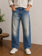 Vintage Straight Fit Jeans 3 - Mid Blue