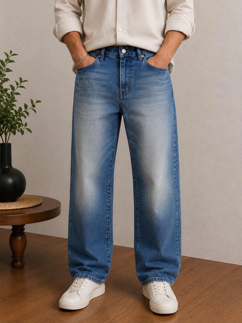 Vintage Straight Fit Jeans 5 - Ice Blue