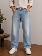Vintage Straight Fit Jeans 7 - Sky Blue