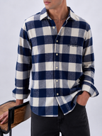 Buffalo Check Shirt - Navy White