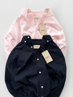 Classic Cotton Linen Shirt - Navy Blue