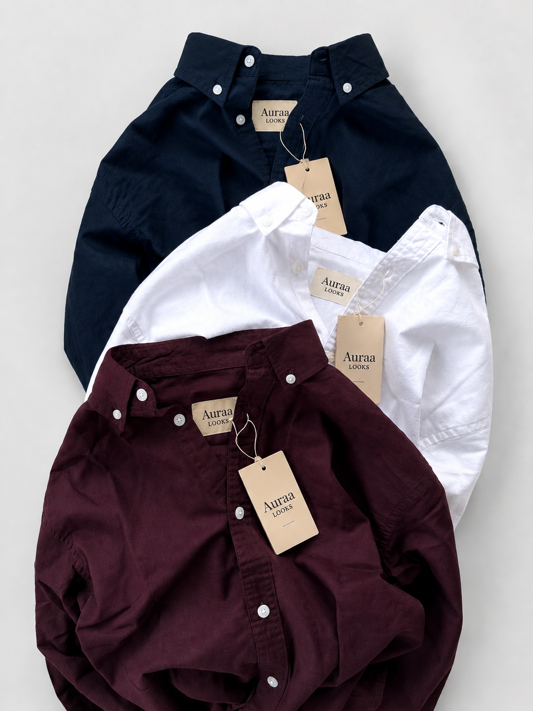 Classic Cotton Linen Shirt - Burgundy