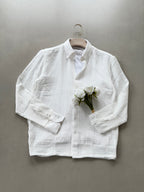 Gauze Cotton Box Fit Shirt - Off White