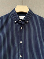 Premium Stripe Shirt - Midnight Navy
