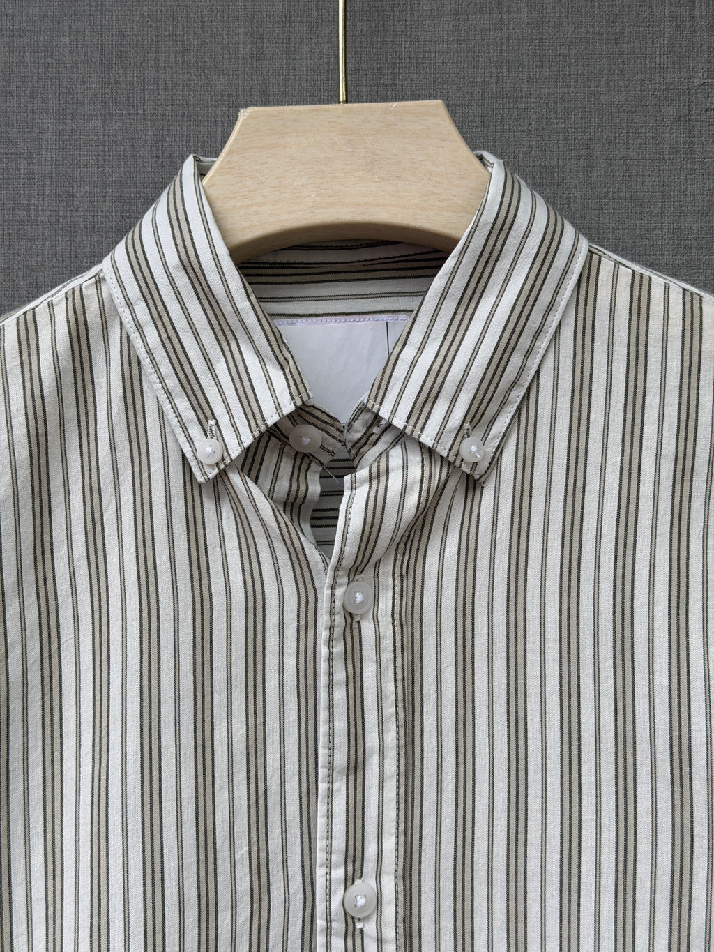 Premium Stripe Shirt - Stone Grey