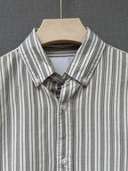 Premium Stripe Shirt - Stone Grey