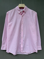 Premium Stripe Shirt - Soft Pink