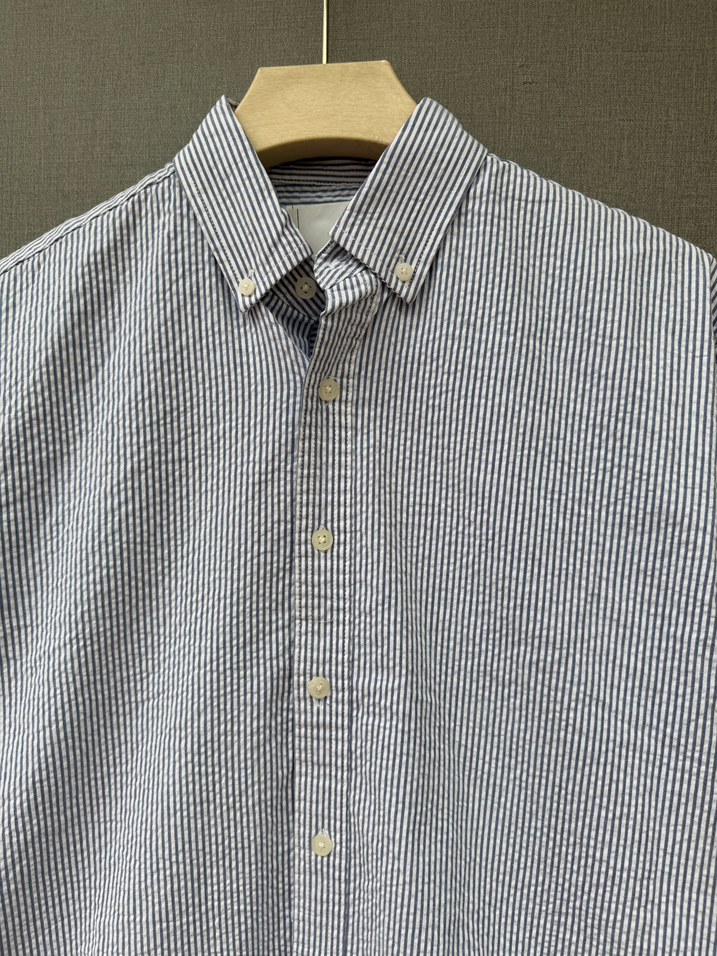 Premium Stripe Shirt - Blue Seersucker