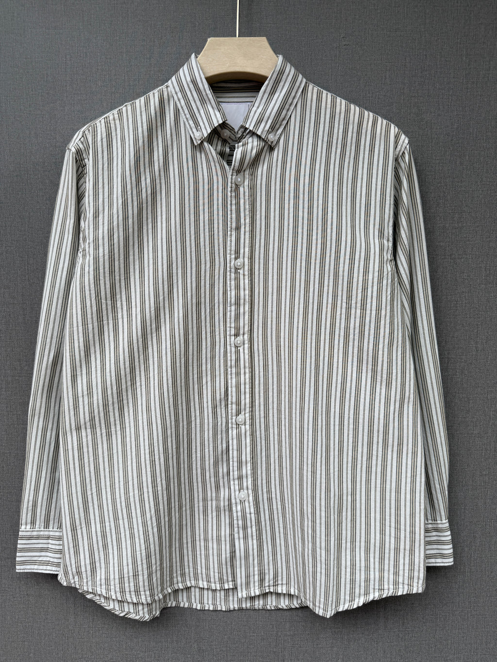 Premium Stripe Shirt - Stone Grey