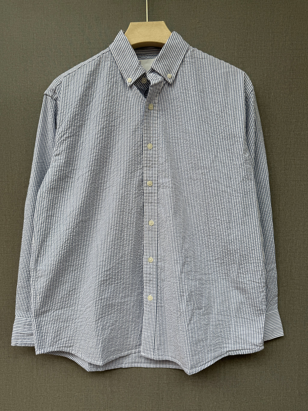 Premium Stripe Shirt - Blue Seersucker