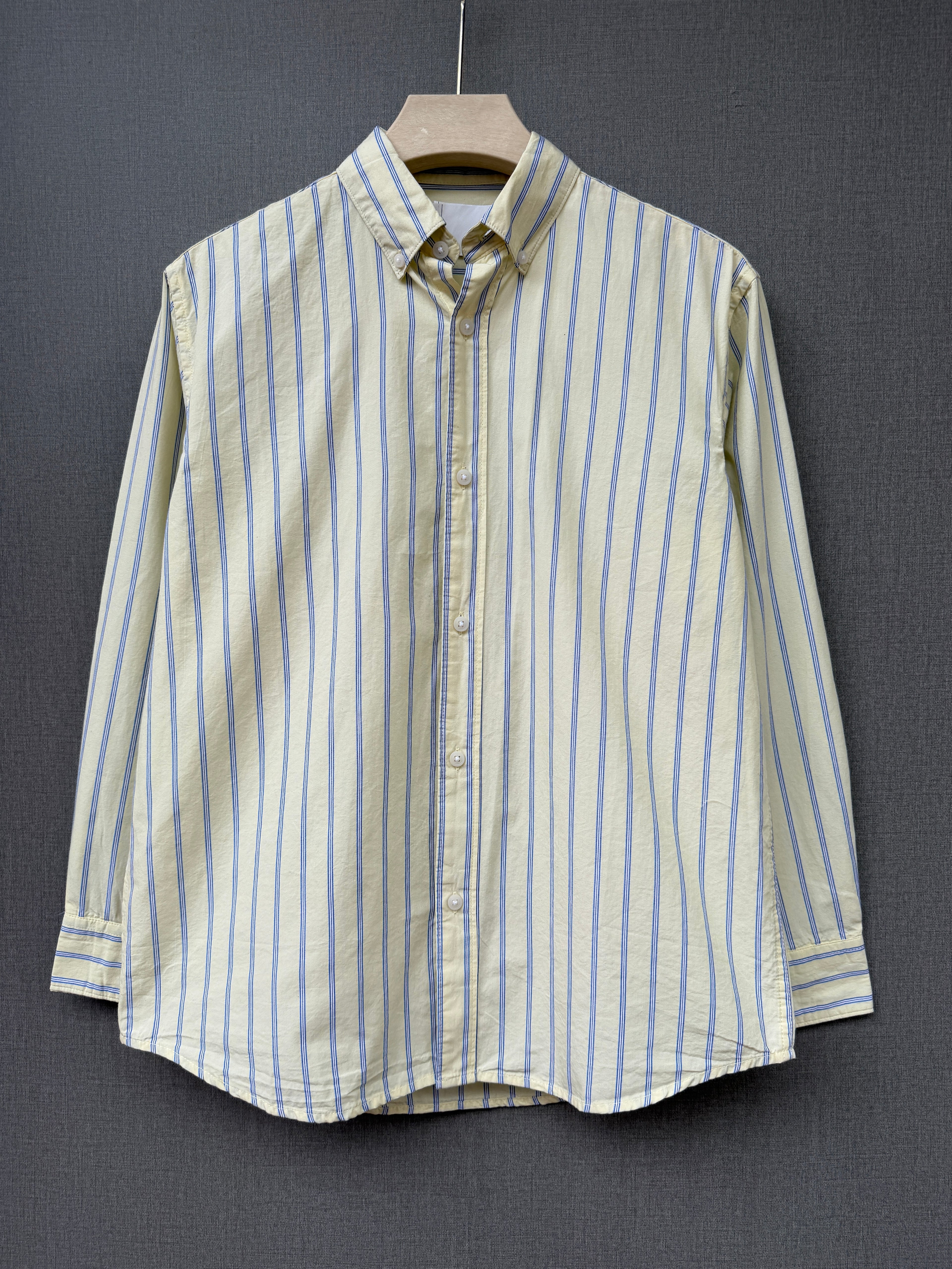 Premium Stripe Shirt - Butter Yellow