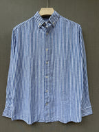 Premium Stripe Shirt - Blue Pinstripe