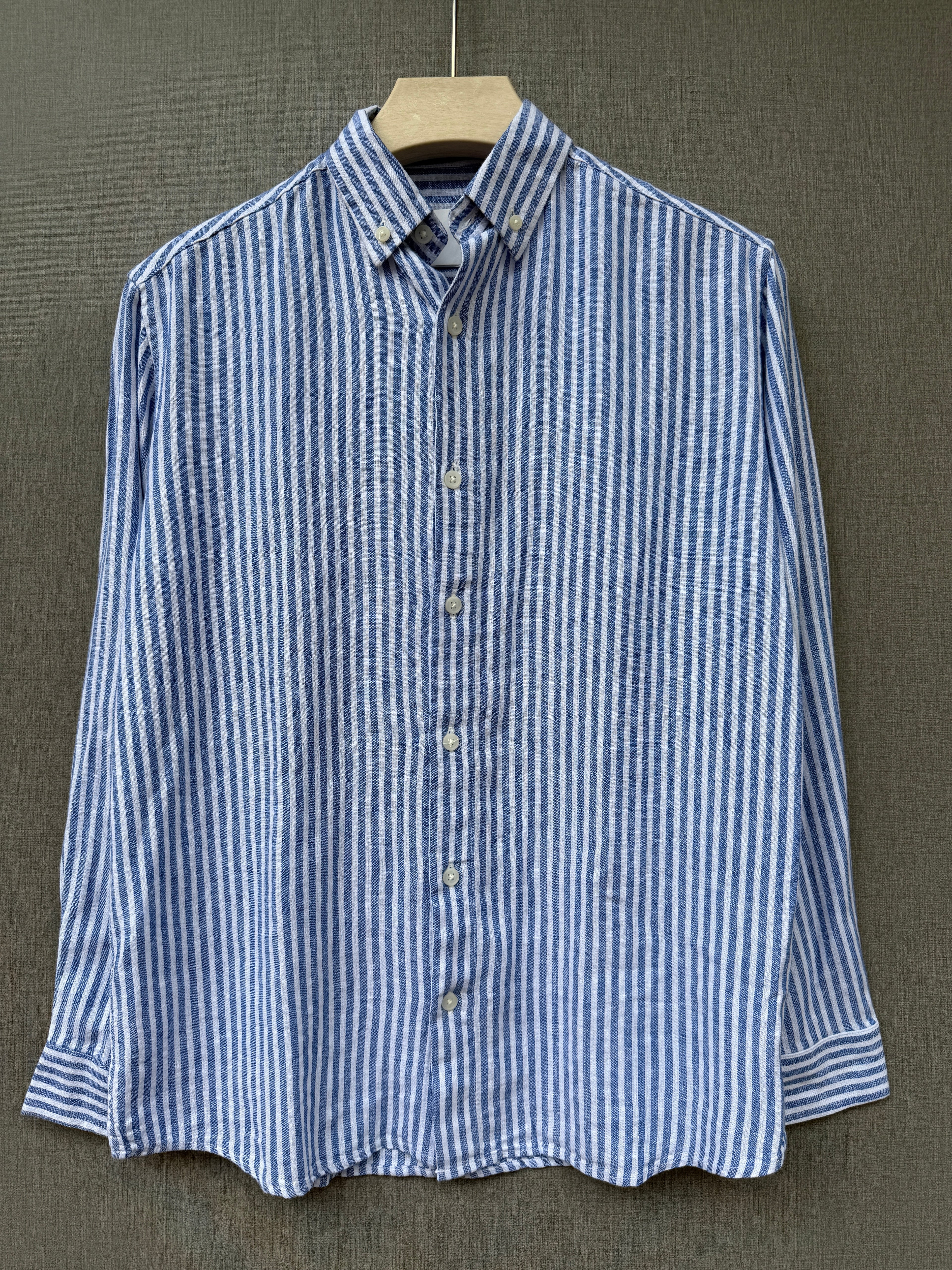 Premium Stripe Shirt - Blue Pinstripe