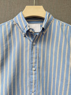 Premium Stripe Shirt - Royal Blue