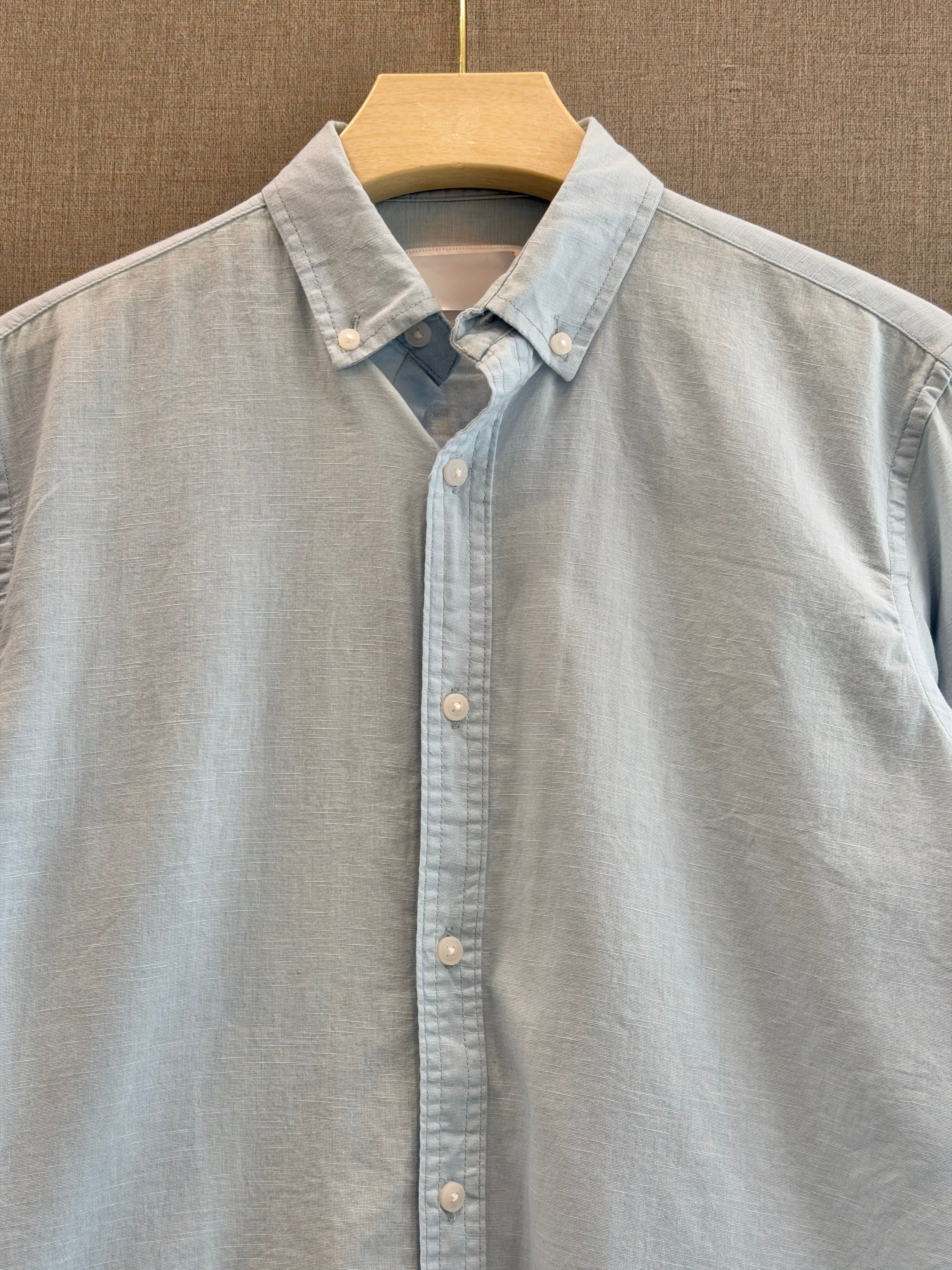 Classic Cotton Linen Shirt - Sky Blue