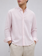 Classic Cotton Linen Shirt - Soft Pink