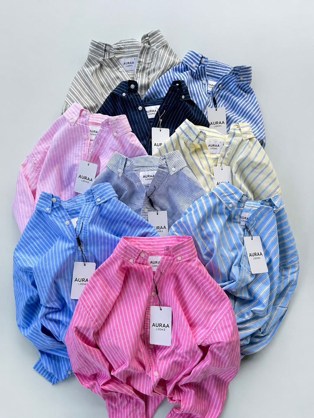 Premium Stripe Shirt - Blue Pinstripe