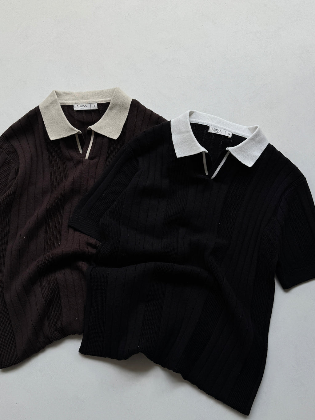 Signature Knit Polo - Midnight Black