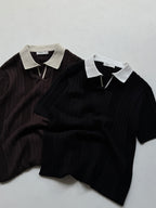 Signature Knit Polo - Midnight Black