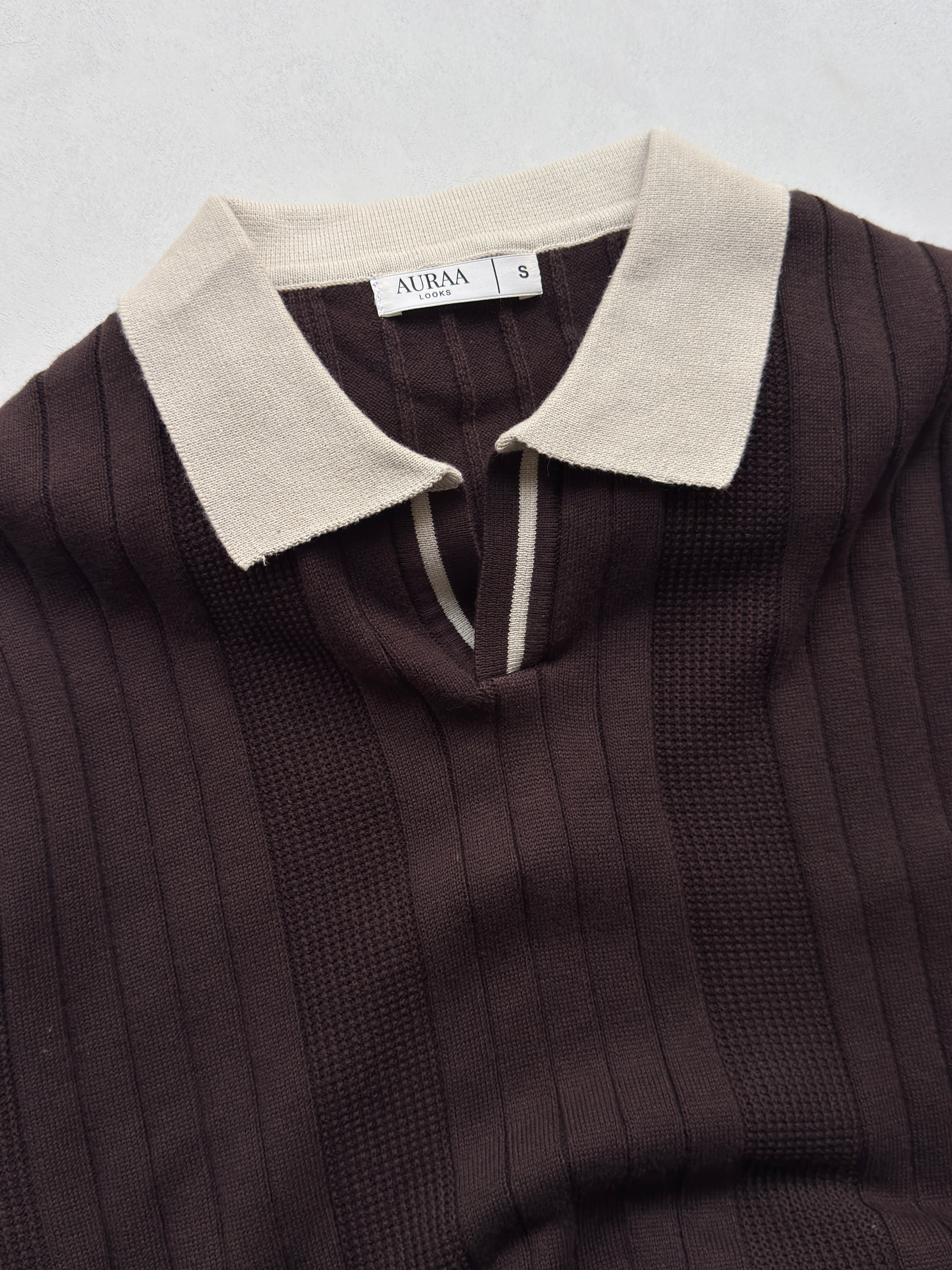 Signature Knit Polo - Espresso Brown