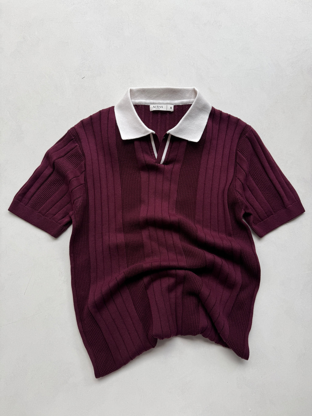 Signature Knit Polo - Burgundy Wine