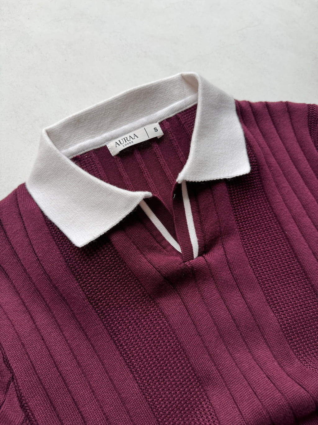 Signature Knit Polo - Burgundy Wine