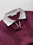 Signature Knit Polo - Burgundy Wine
