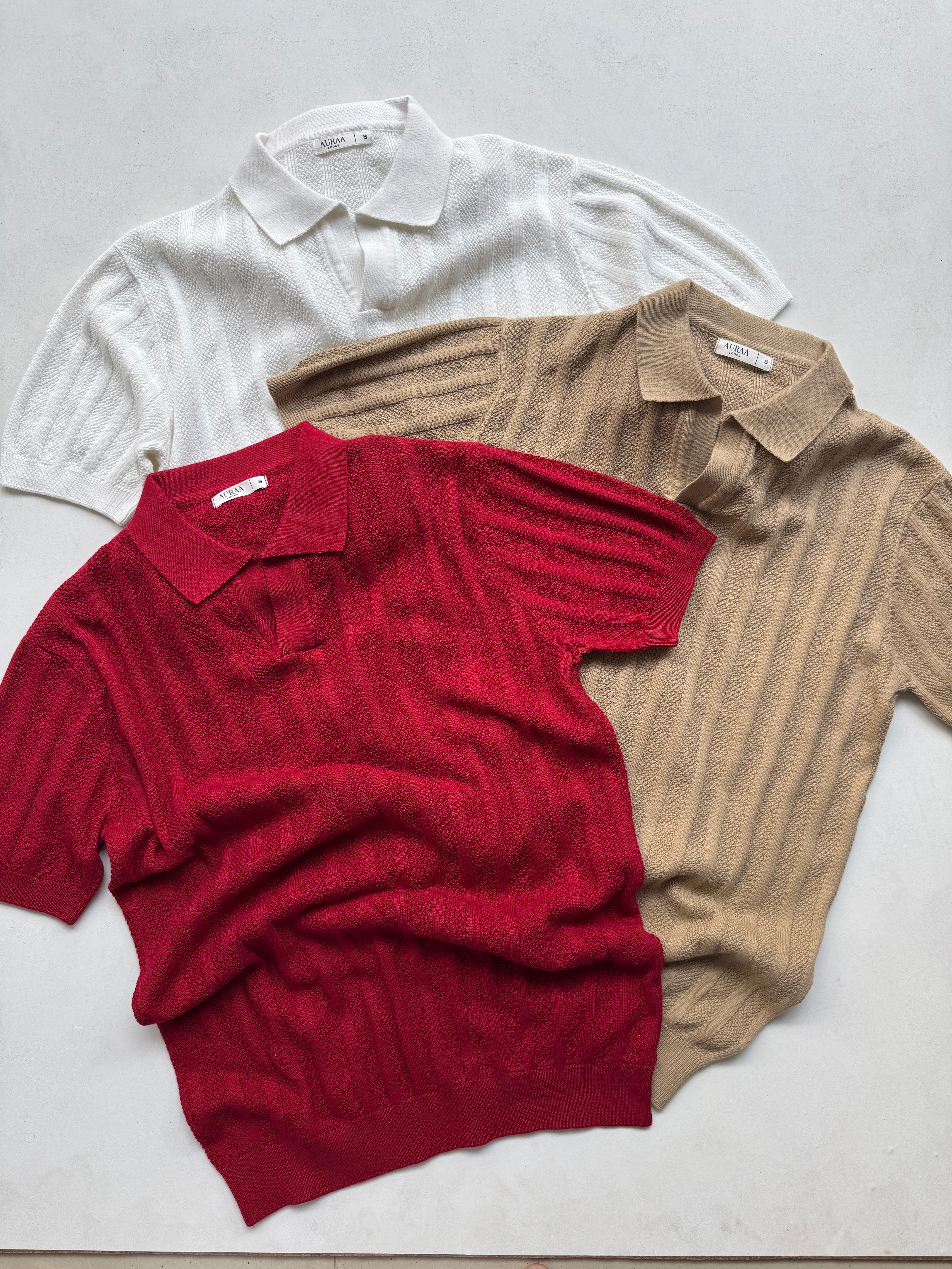Legacy Knit Polo - White