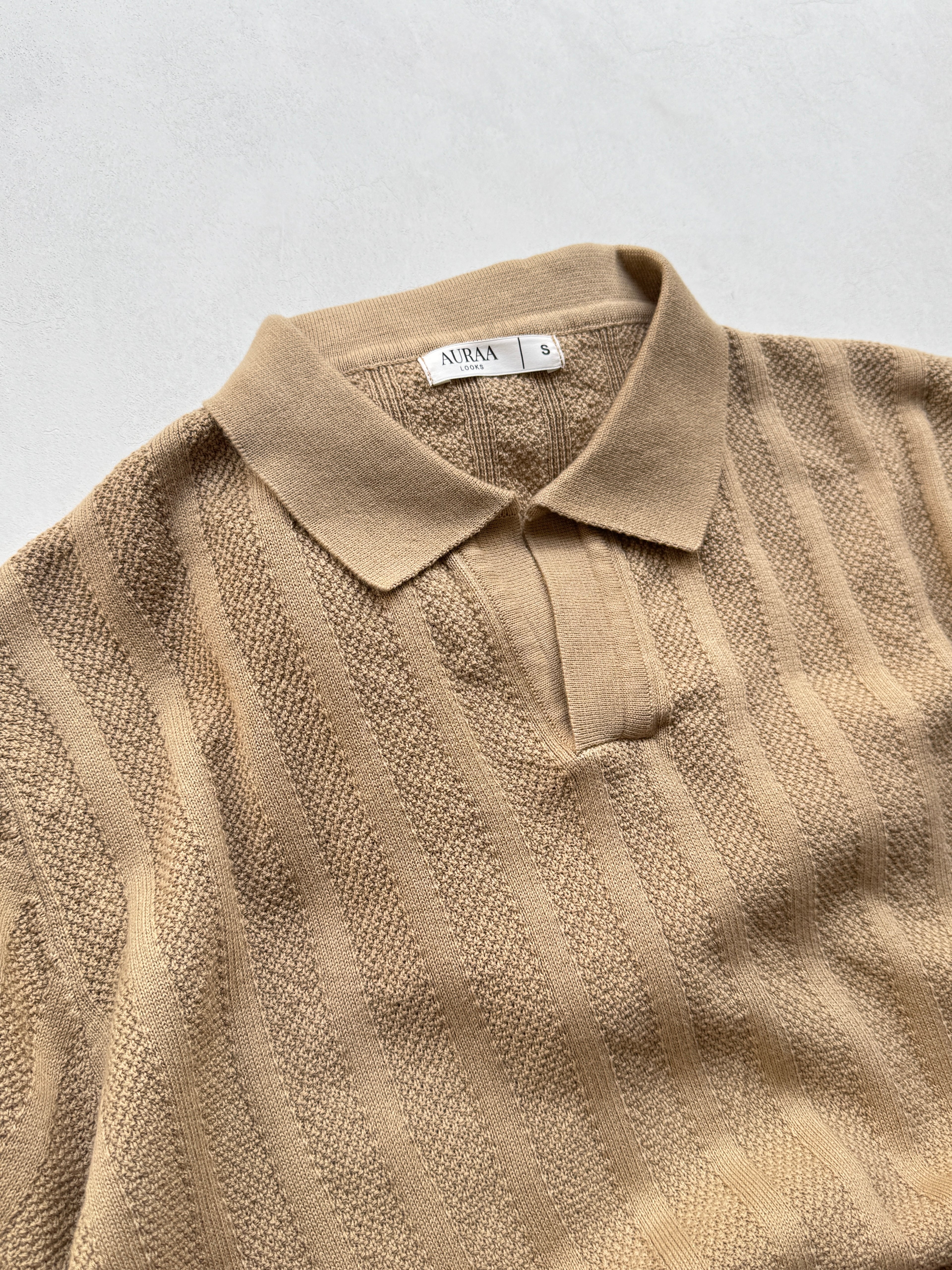 Legacy Knit Polo - Sand Beige