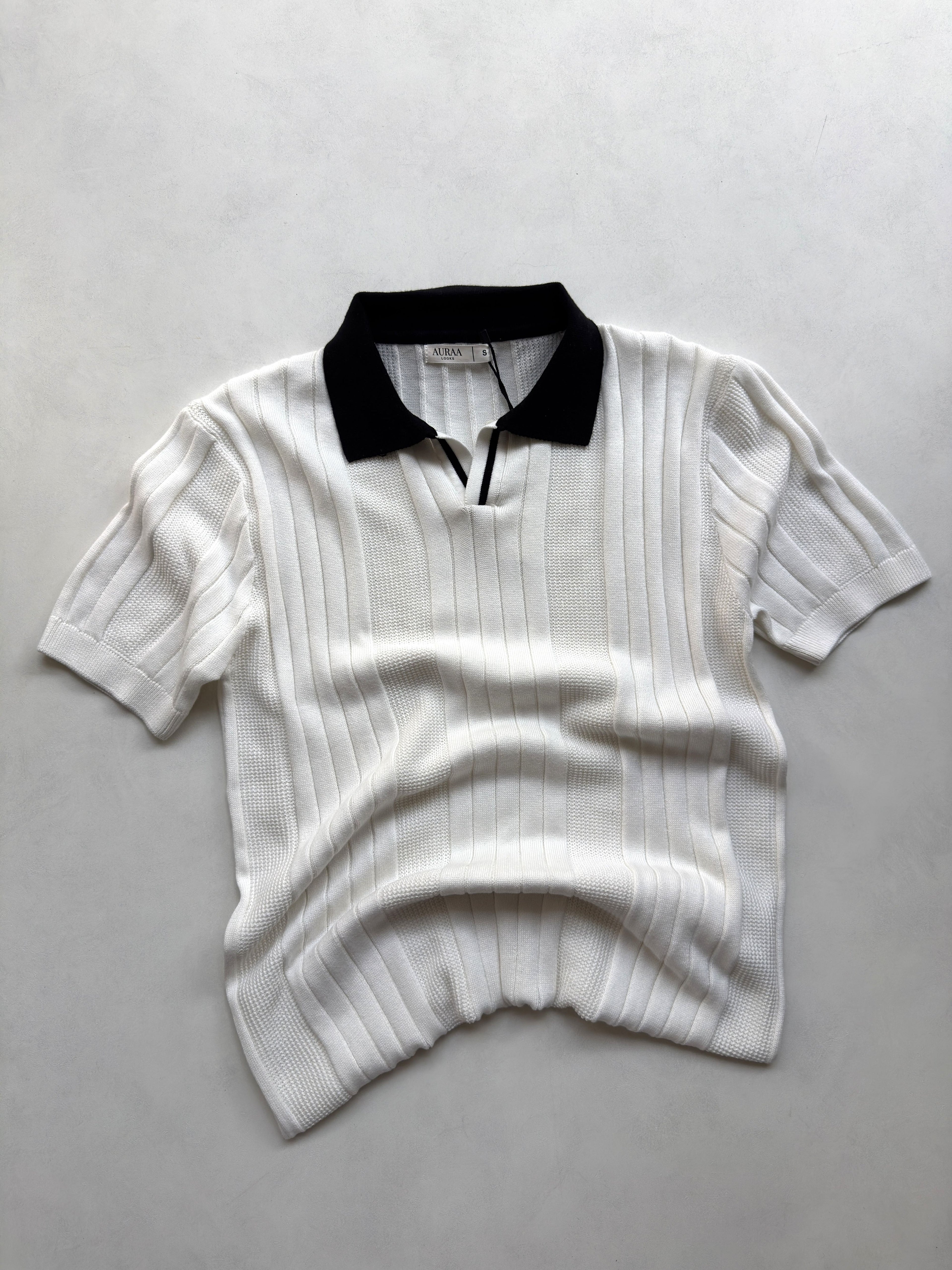 Signature Knit Polo -  Ivory