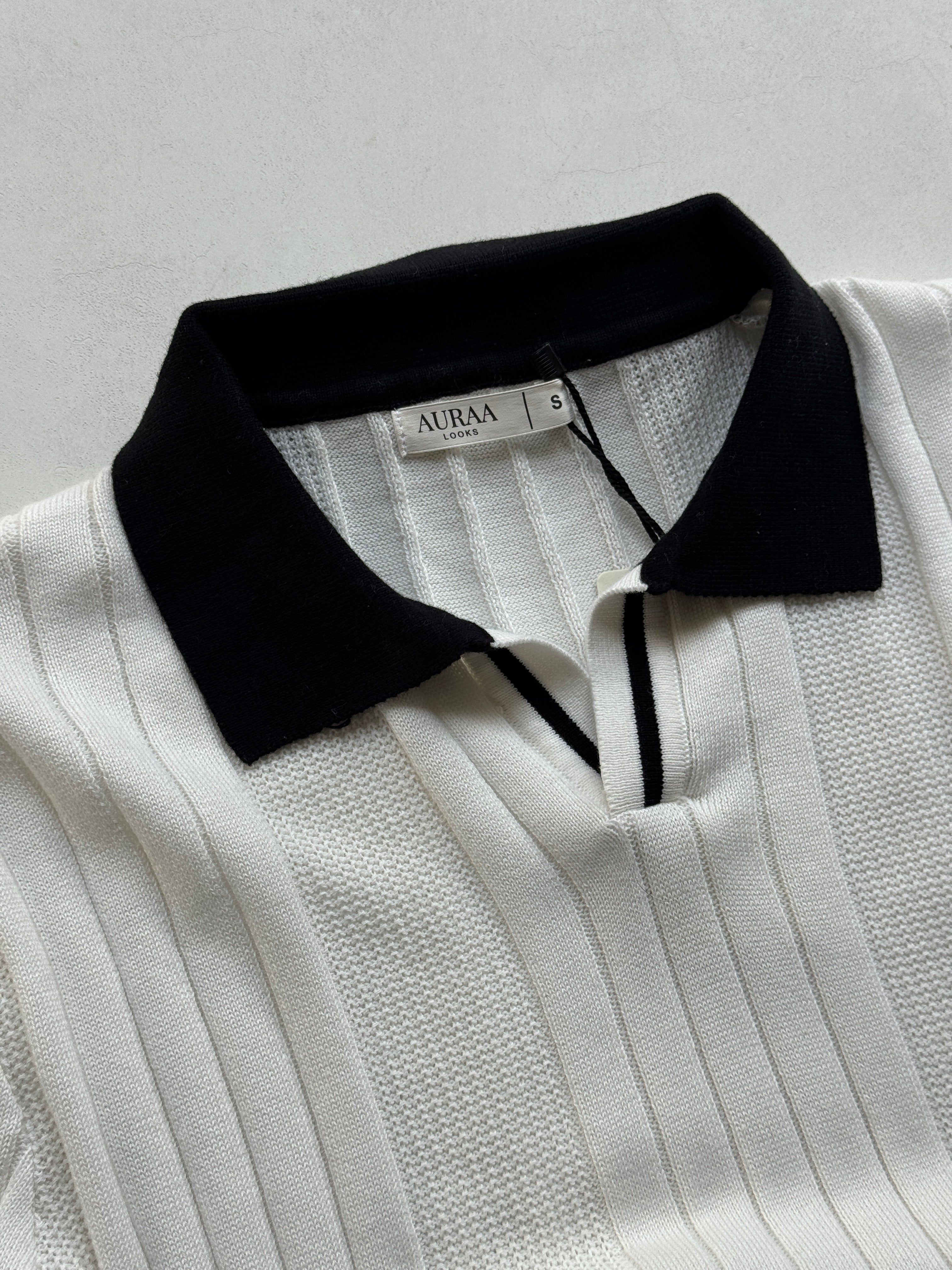 Signature Knit Polo -  Ivory