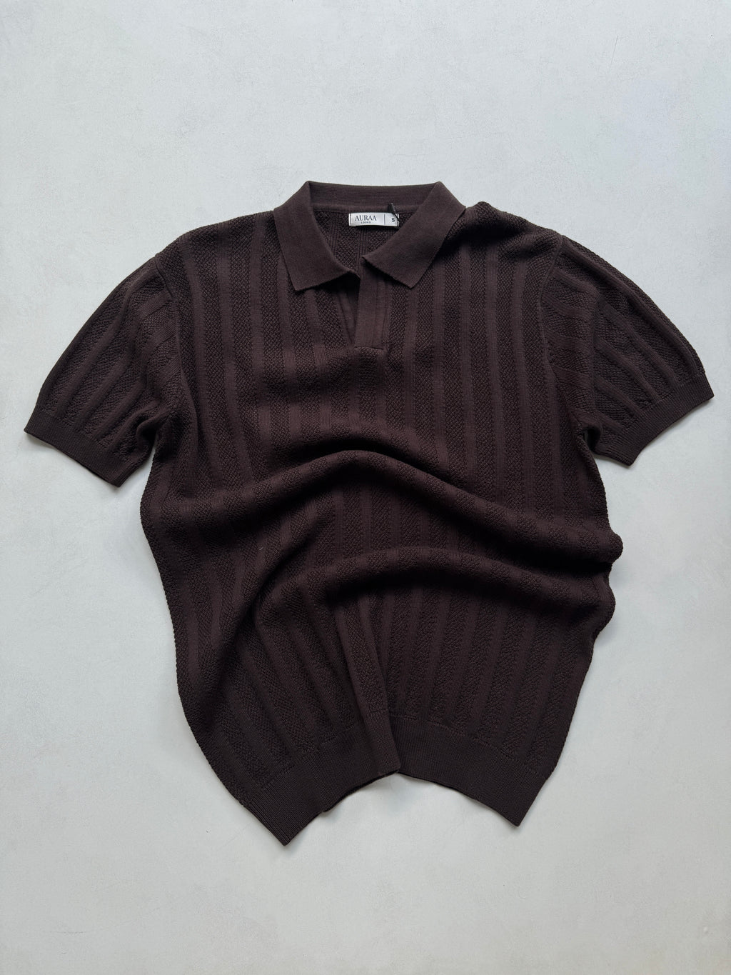 Legacy Knit Polo - Mocha Brown