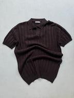 Legacy Knit Polo - Mocha Brown
