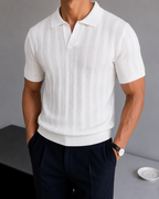 Legacy Knit Polo - White
