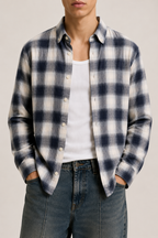 Signature Flannel Shirt - Navy Blue