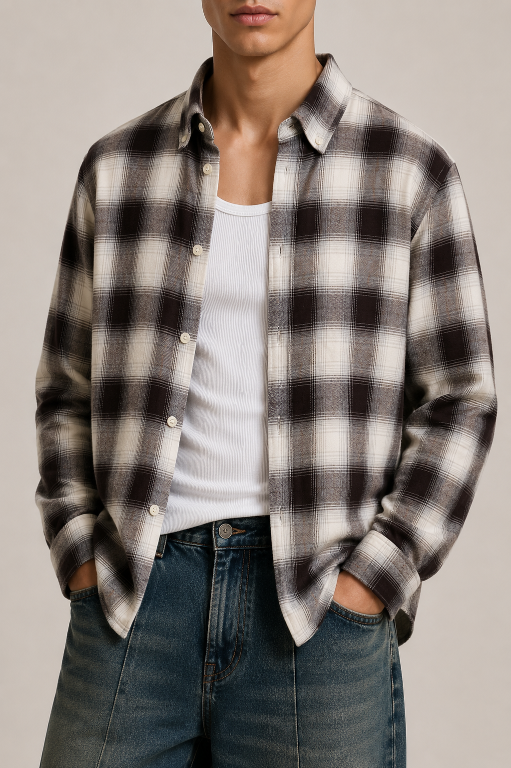 Signature Flannel Shirt - Ash Grey
