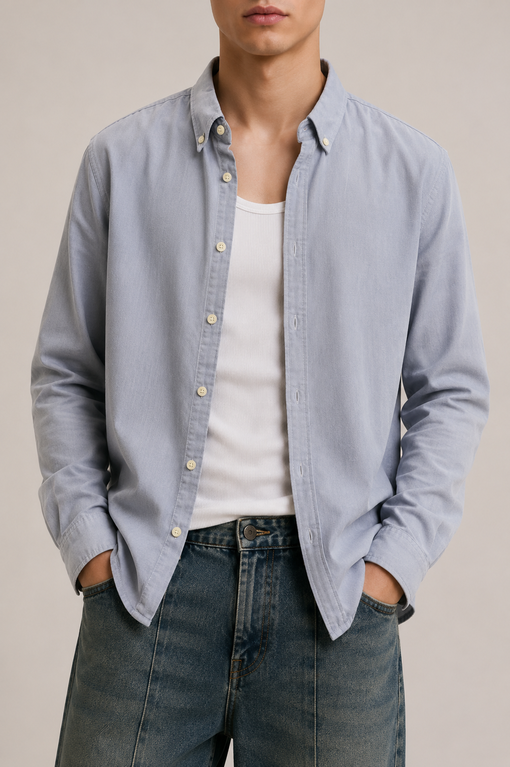 Signature Oxford Shirt - Sky Blue