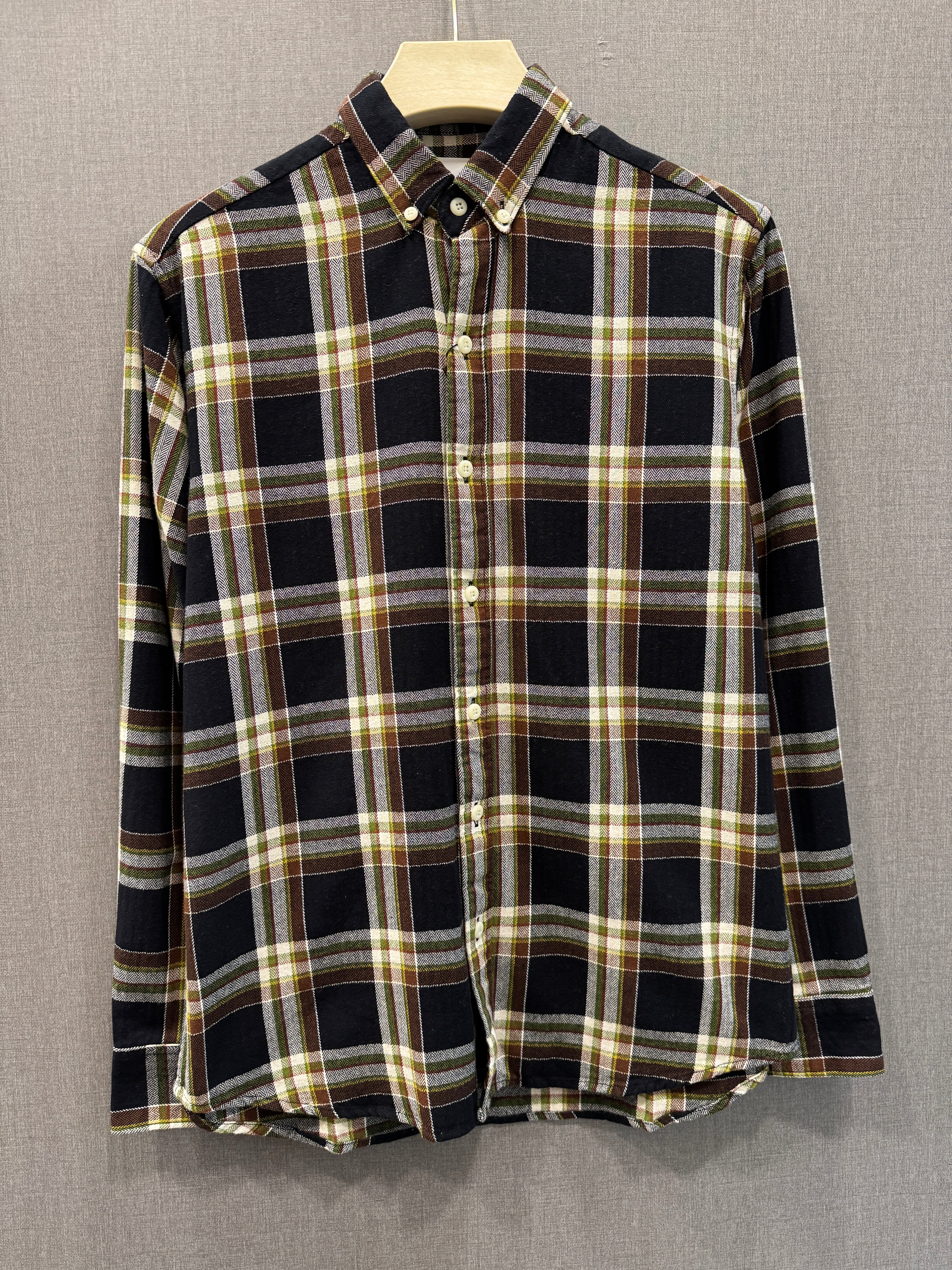 Core Flannel Shirt - Olive Black