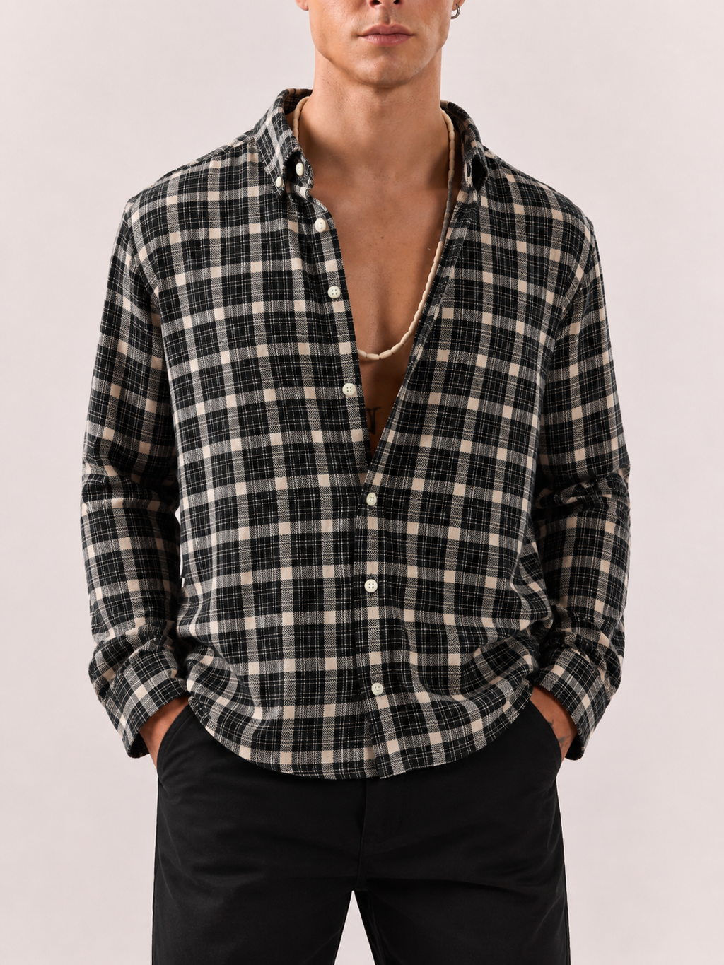 Select Flannel Shirt - Charcoal Check