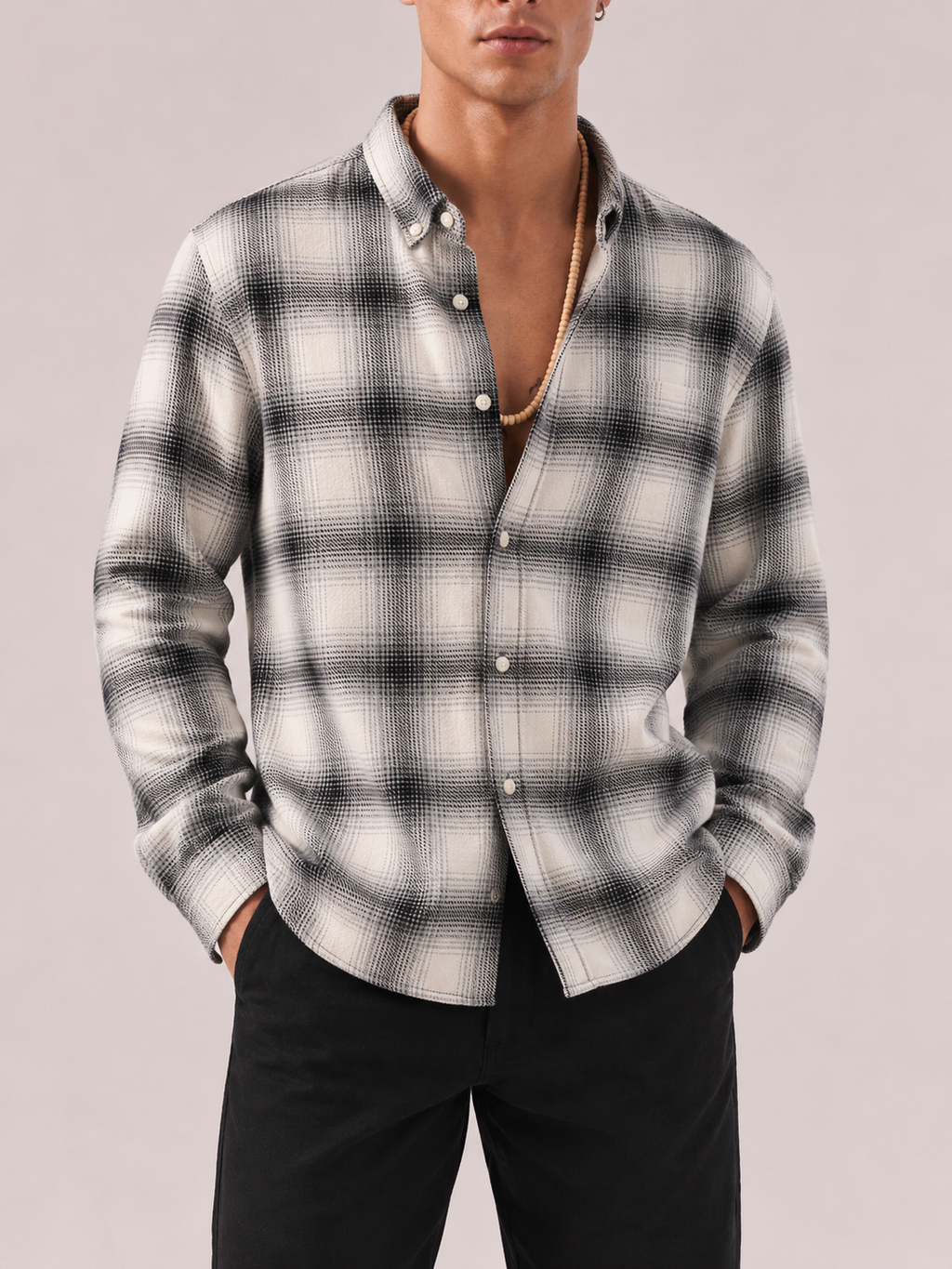 Core Flannel Shirt - Frost Grey
