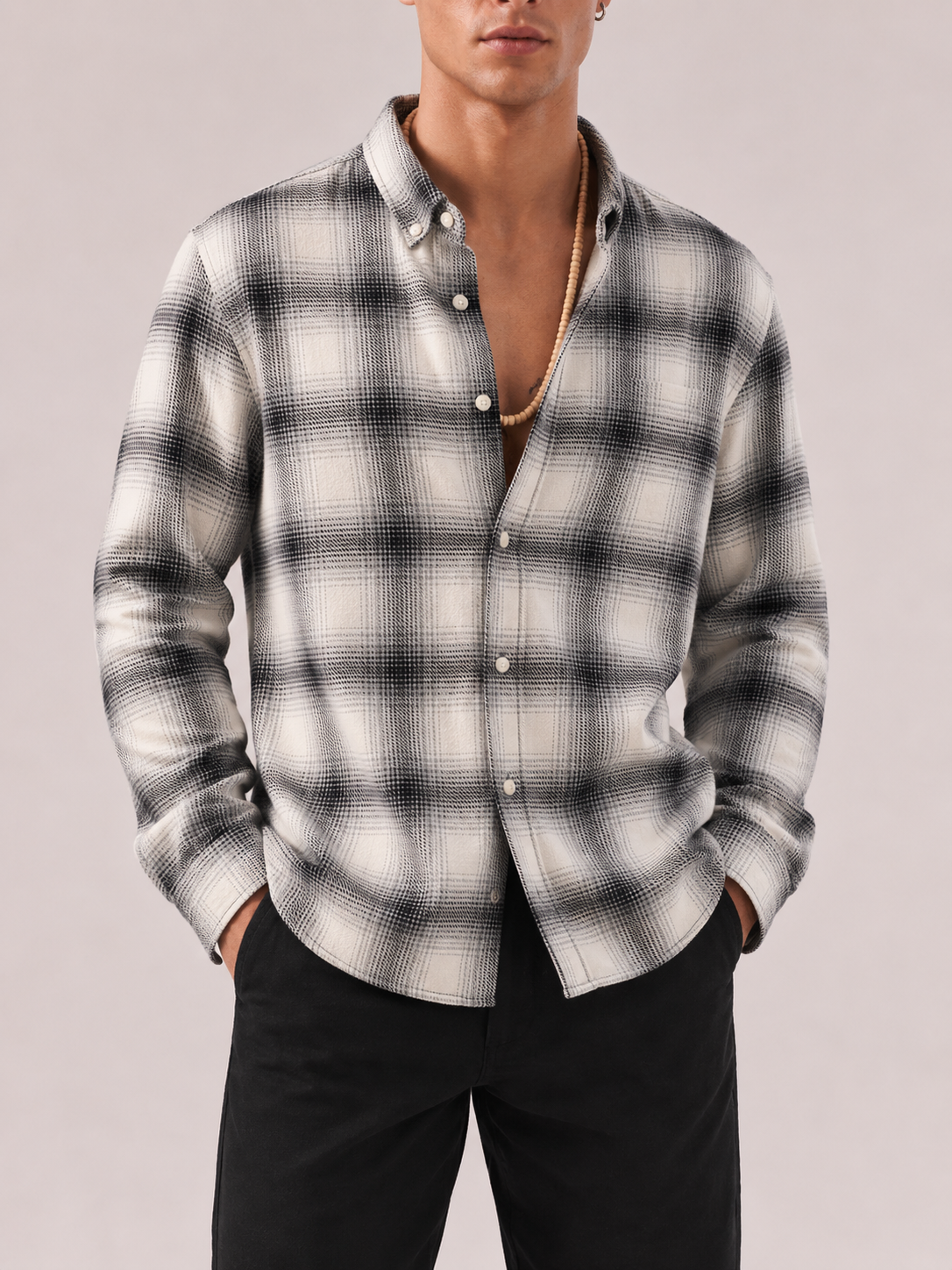 Core Flannel Shirt - Frost Grey