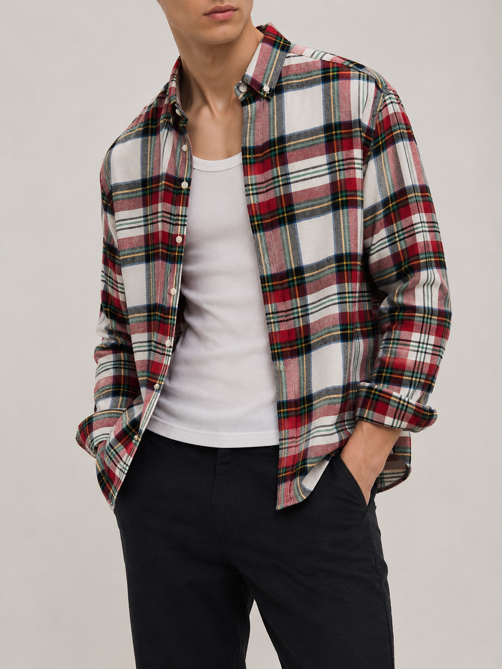 Core Flannel Shirt - Red Tartan