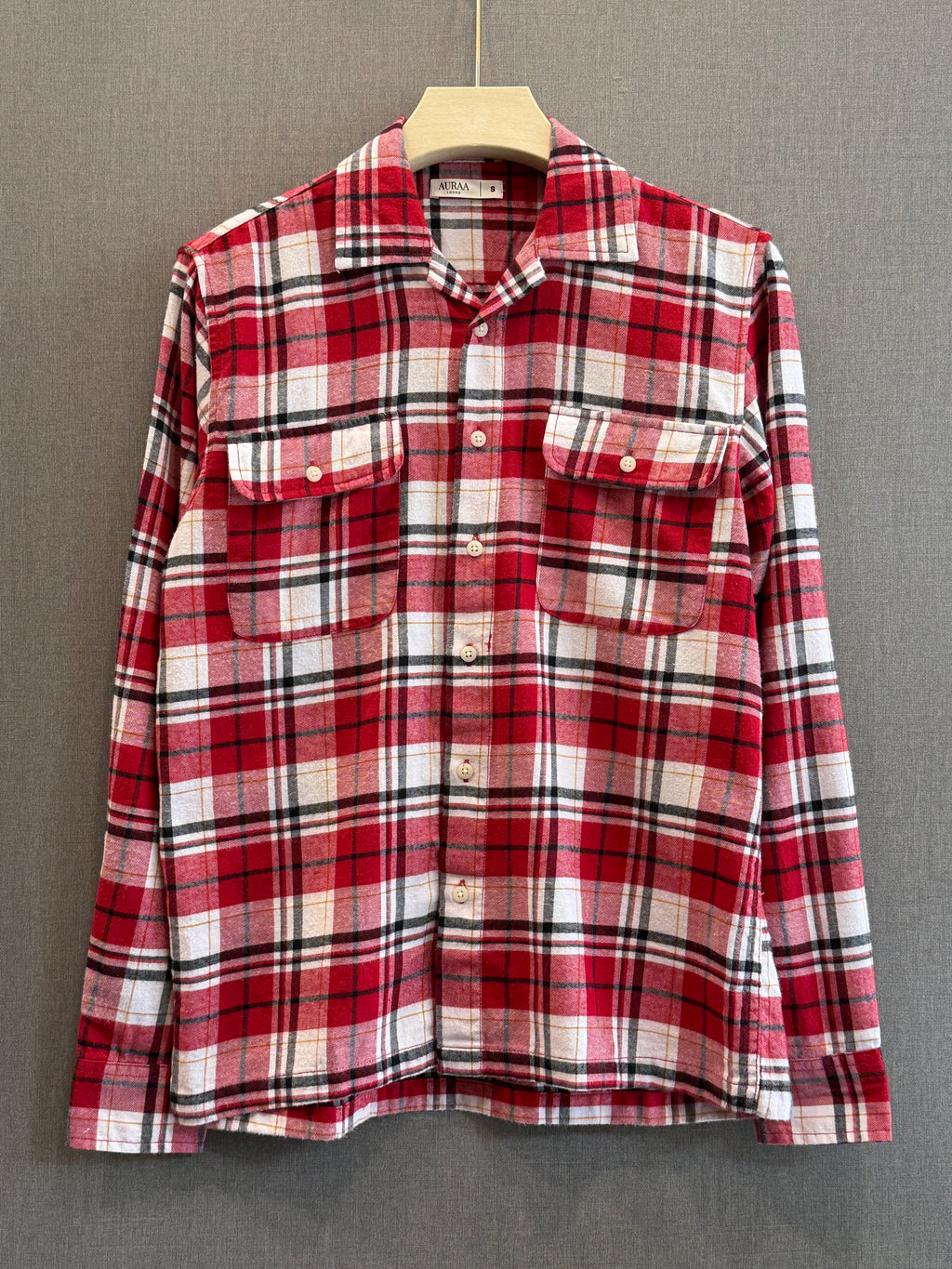 Utility Boxy Fit Flannel Shirt - Red White