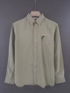 Daisy Embroidered Shirt - Sage Green
