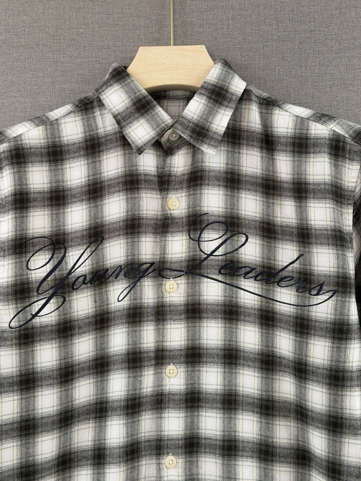Young Leaders Flannel Shirt - Black & White