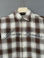 Young Leaders Flannel Shirt - Brown & Cream
