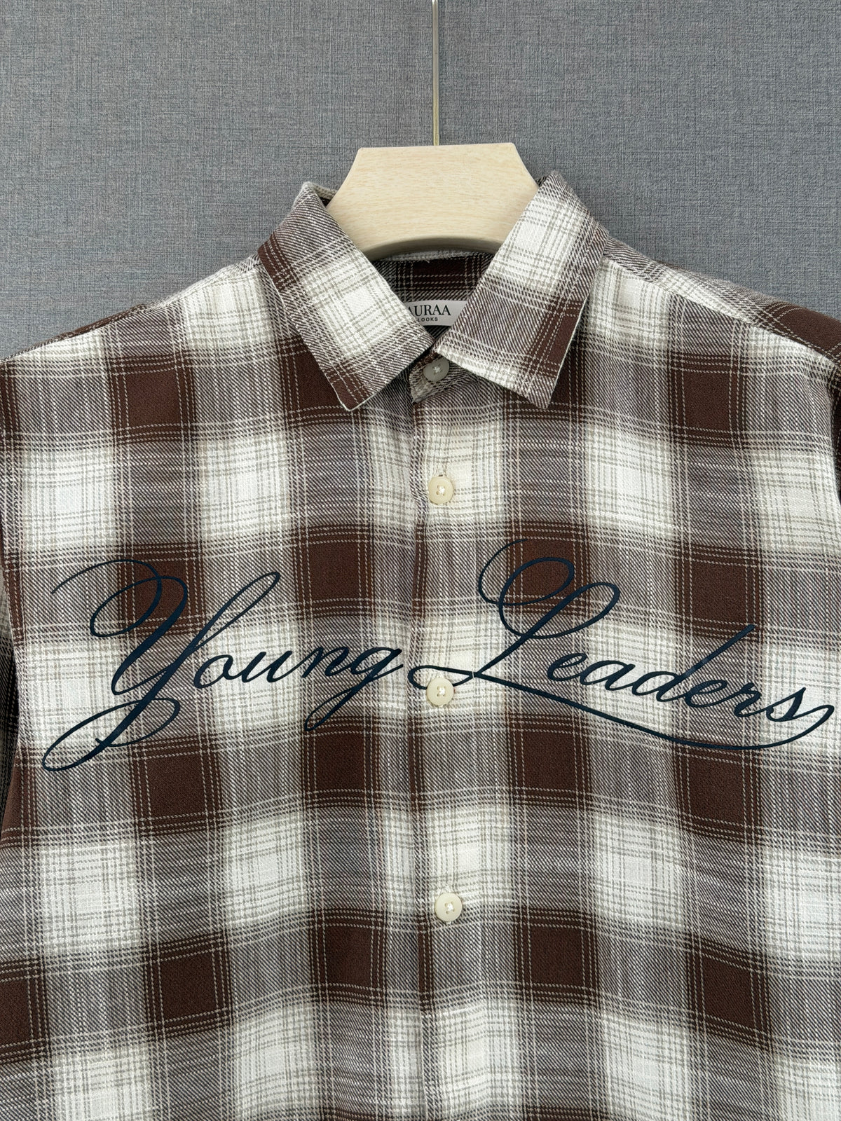 Young Leaders Flannel Shirt - Brown & Cream