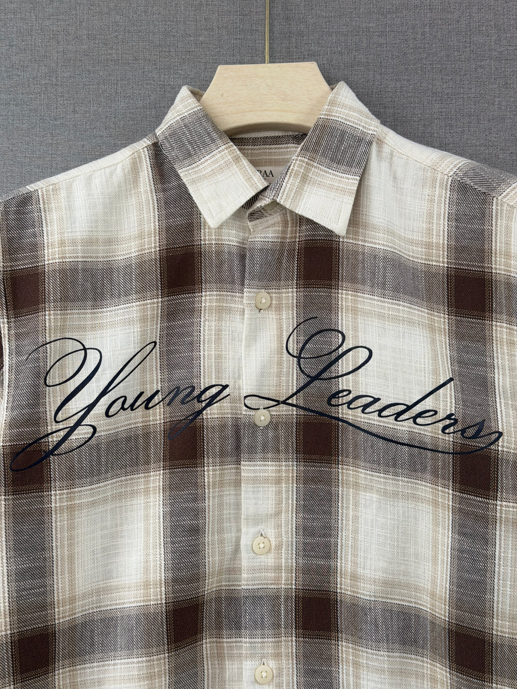 Young Leaders Flannel Shirt - Brown & Cream