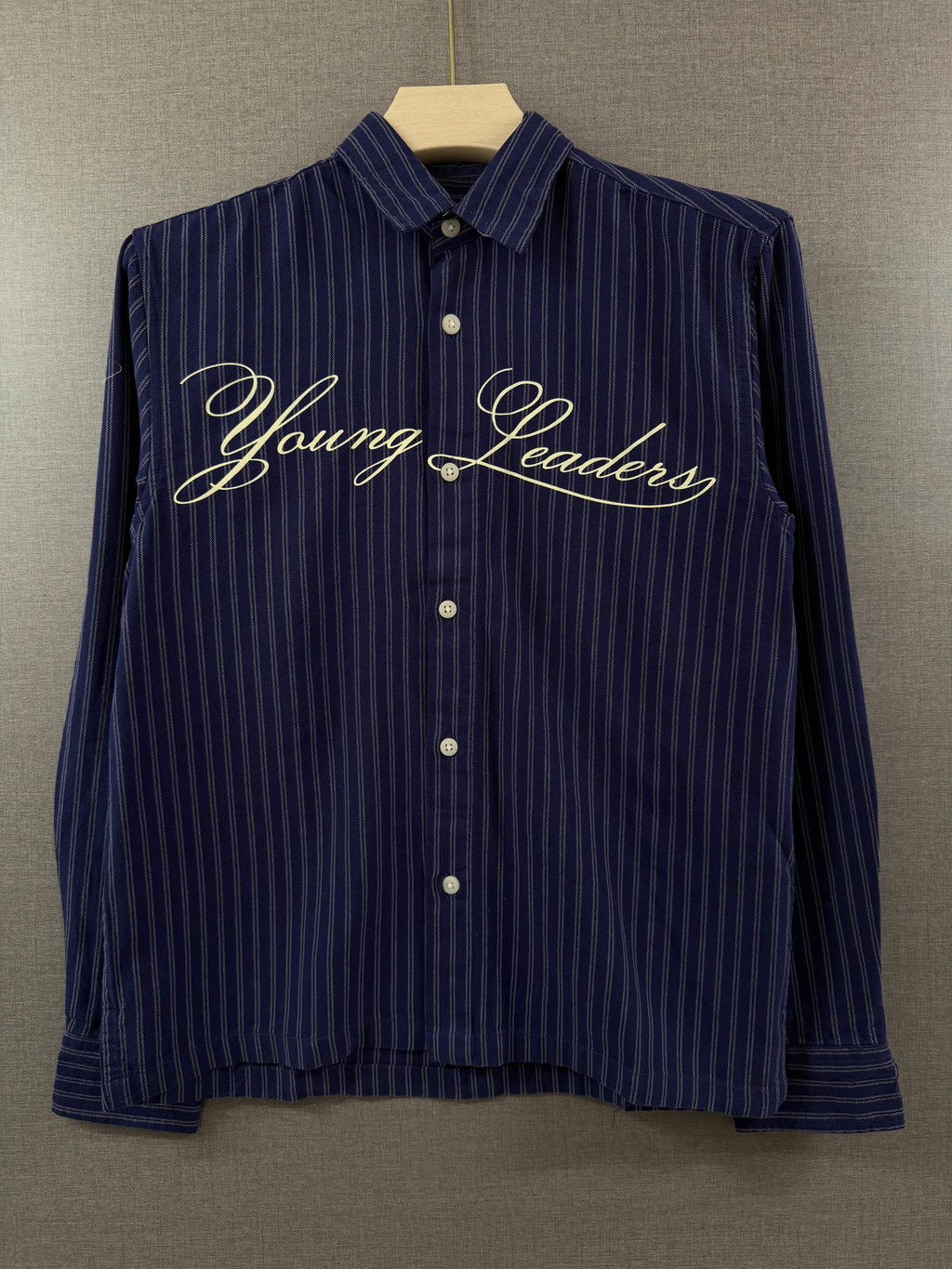 Signature Stripe Boxy Fit Shirt - Navy
