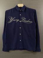 Signature Stripe Boxy Fit Shirt - Navy